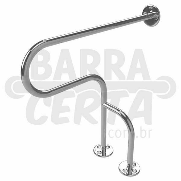 barra de apoio fixa piso parede